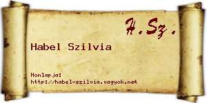 Habel Szilvia névjegykártya